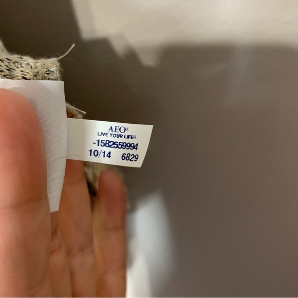 American Eagle Outfitters oatmeal open front‎ cardigan sweater Size XS/TP - Picture 9 of 9